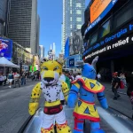 Mascotas de la secretaría de turismo de Nayarit en Times Square